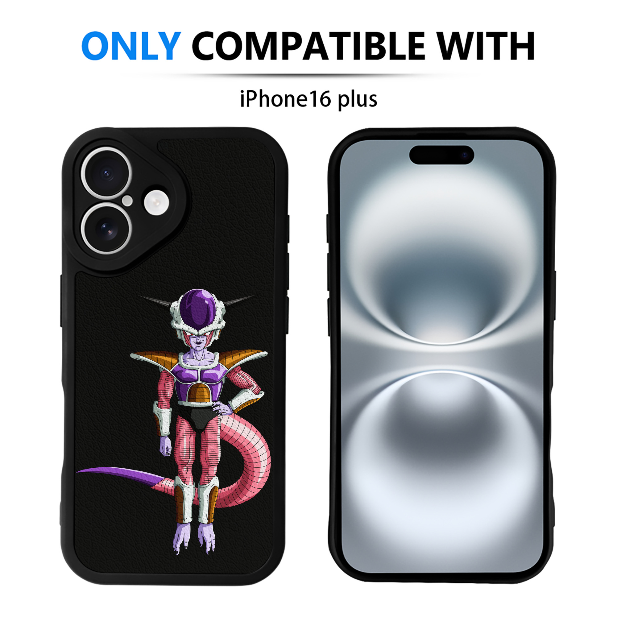 （画像用） ドラゴンボール フリーザ DRAGON BALL Frieza 【iPhone 16シリーズ対応】シリコンスマホケース（レザー調） 材質：シリコン